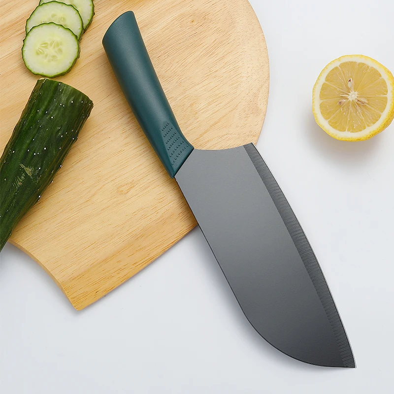 Black Stainless Steel Chef Knife with Plastic Handle | Wholesale Kitchen Knife