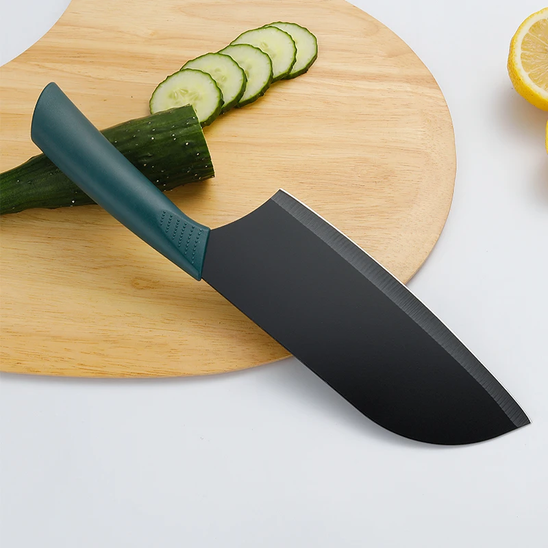 Black Stainless Steel Chef Knife with Plastic Handle | Wholesale Kitchen Knife