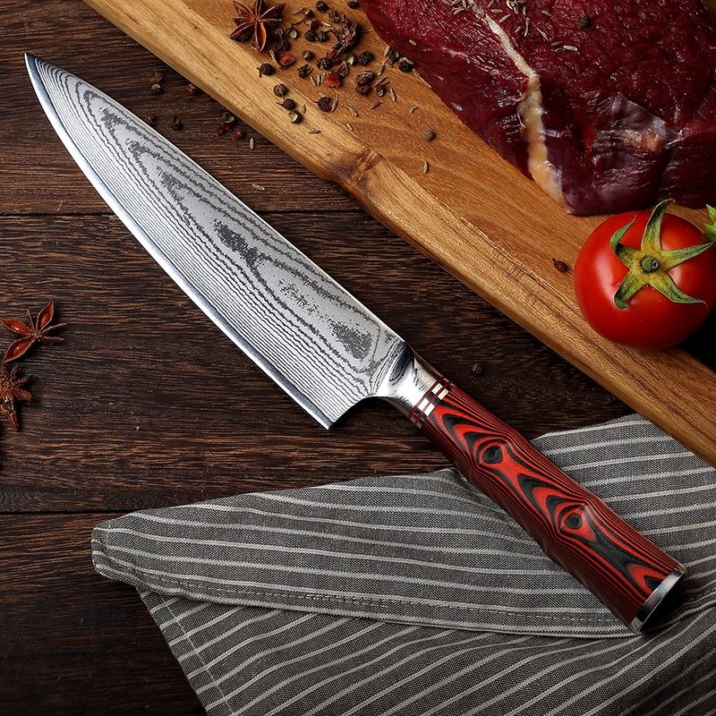 8 Inch Damascus Chef Knife | 67 Layers Steel with G10 Handle