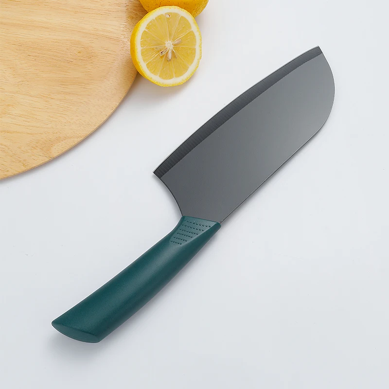 Black Stainless Steel Chef Knife with Plastic Handle | Wholesale Kitchen Knife