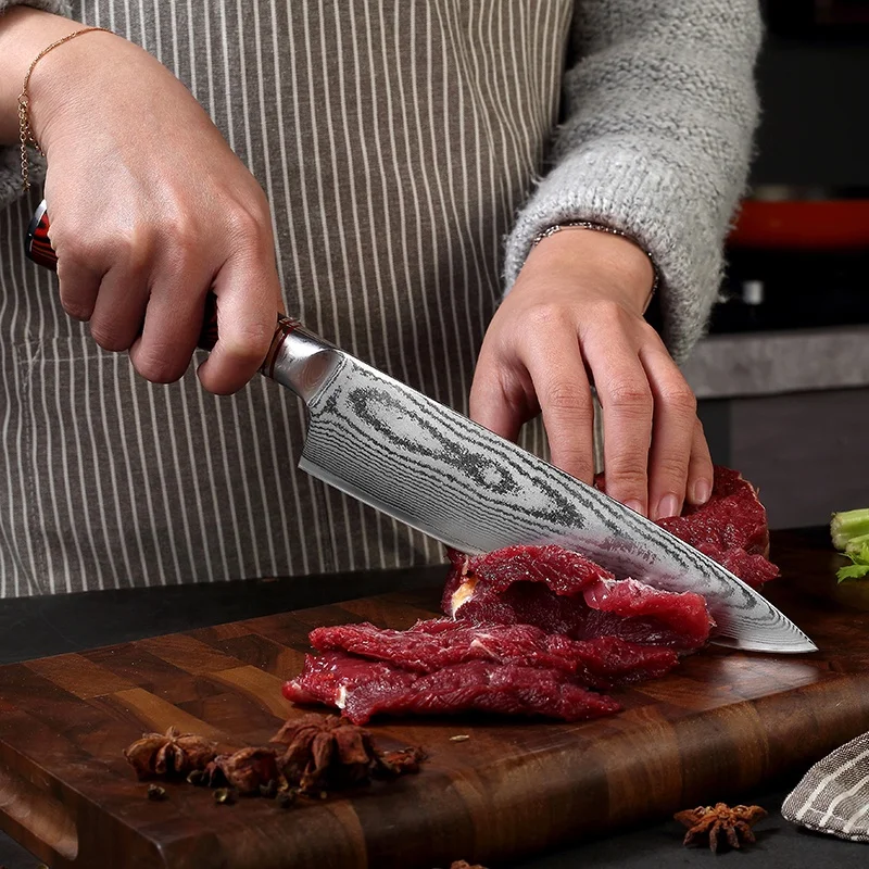 8 Inch Damascus Chef Knife | 67 Layers Steel with G10 Handle