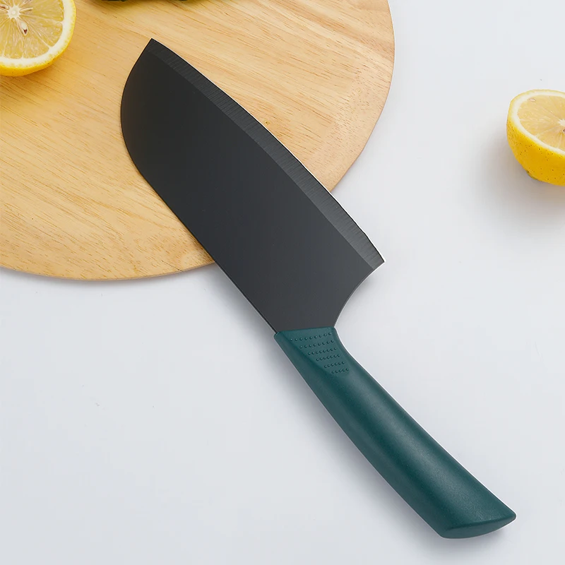 Black Stainless Steel Chef Knife with Plastic Handle | Wholesale Kitchen Knife