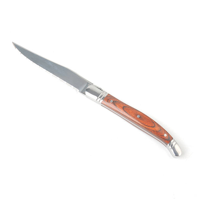 6-Piece Laguiole Steak Knife Set with Wood Handle | Custom OEM