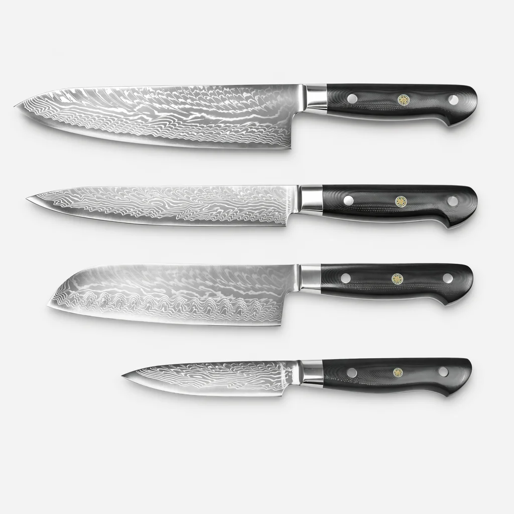 4-Piece Damascus Knife Set | 67-Layer Japanese Steel | G10 Handle