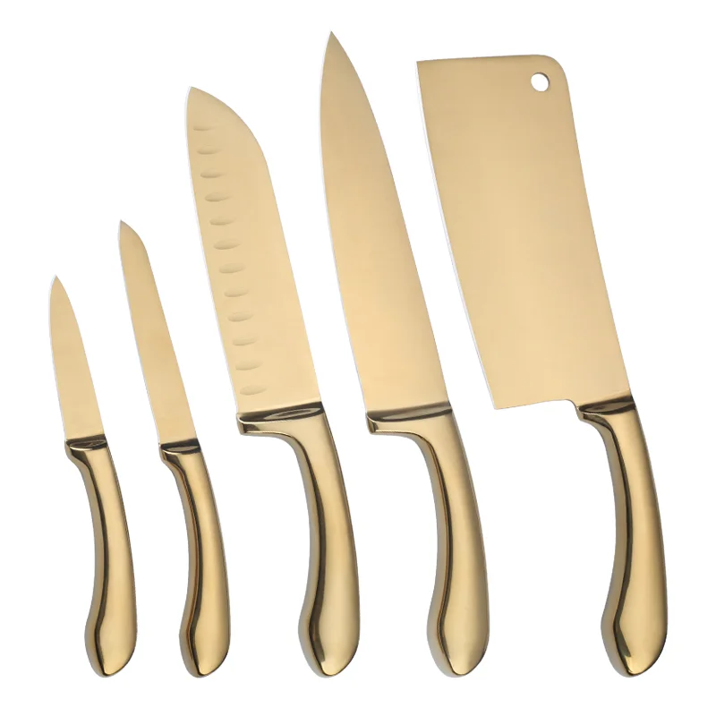 5-Piece 3Cr13 Stainless Steel Chef Knife Set – Durable Kitchen Cutlery