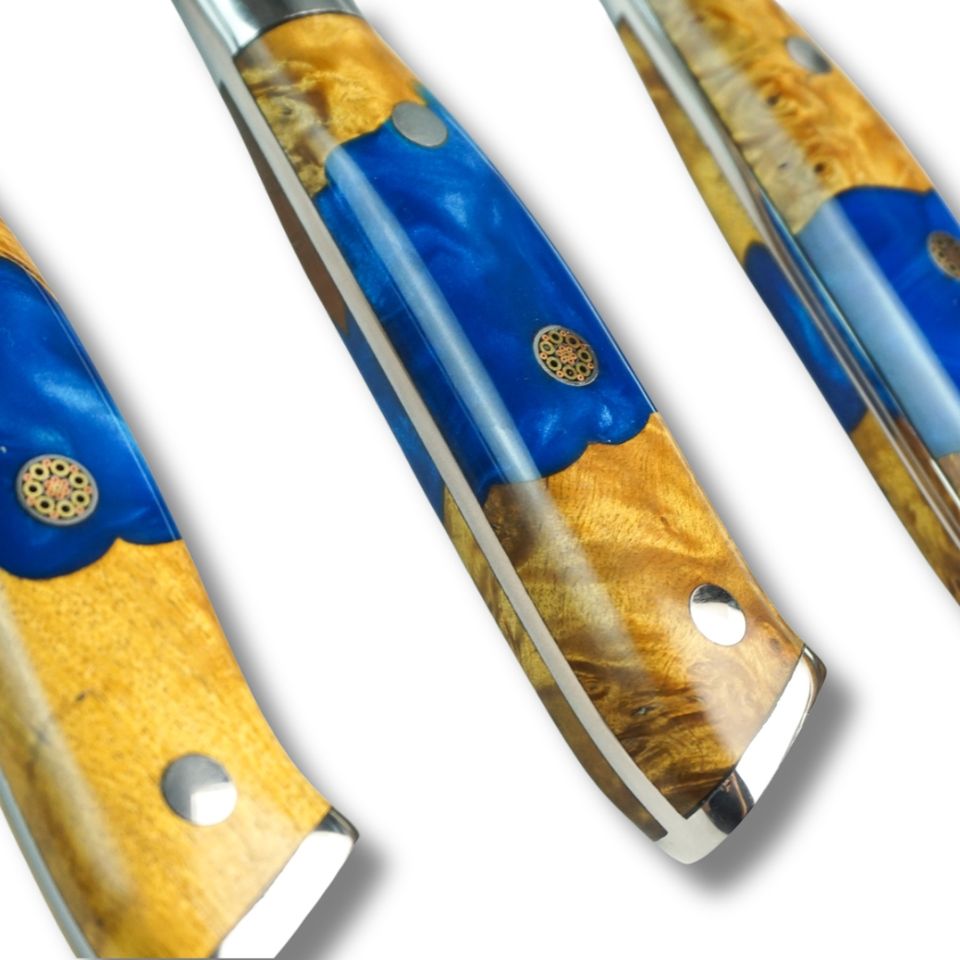 Damascus Steel 10-Piece Kitchen Knife Set | 67-Layer VG10 Core, Wood Handles, 3.6-10 Inch