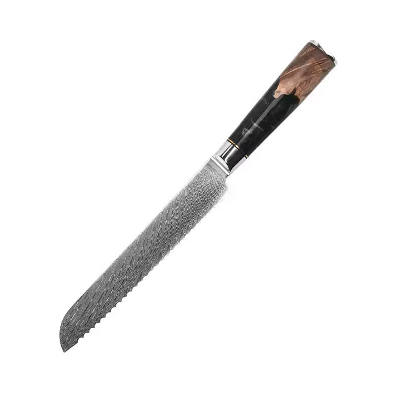 Damascus Knife Set with Resin Handle | Chinese & Japanese Style | Custom Logo