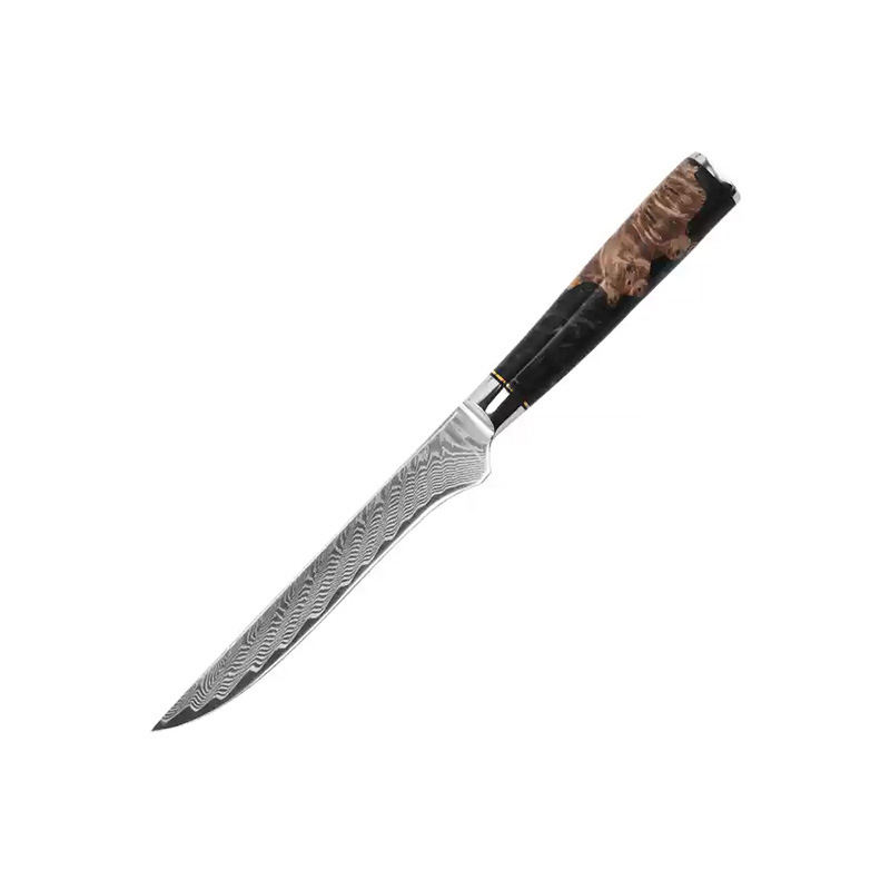 Damascus Knife Set with Resin Handle | Chinese & Japanese Style | Custom Logo