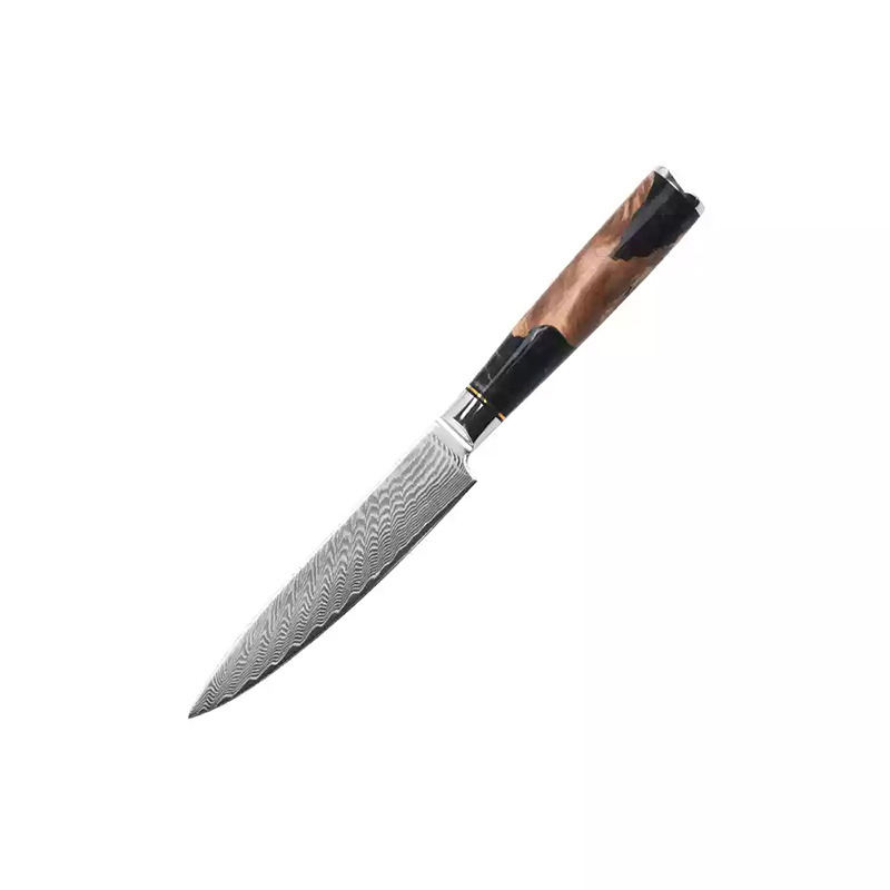 Damascus Knife Set with Resin Handle | Chinese & Japanese Style | Custom Logo