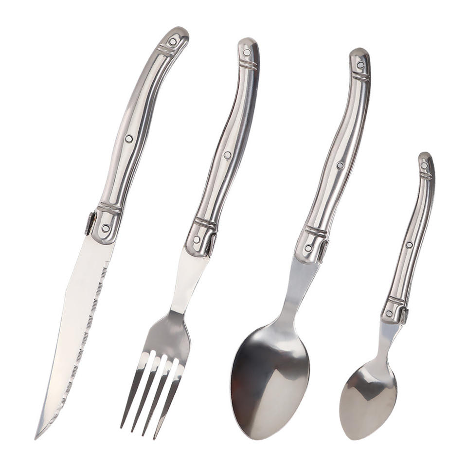 Laguiole 6-Piece Stainless Steel Steak Knife & Fork Set – 4.5