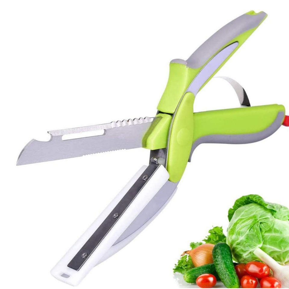 2-in-1 Multifunction Stainless Steel Kitchen Shears & Cutting Board Set