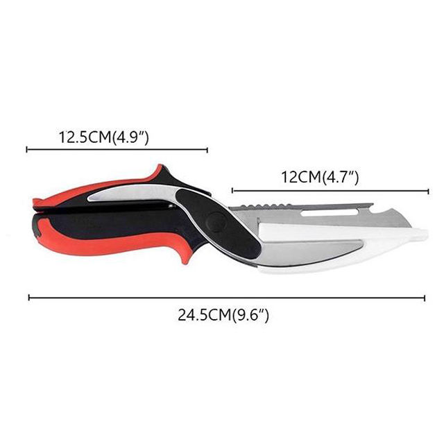 6-in-1 Multi-Functional Kitchen Scissors | Stainless Steel & Silicone Handle
