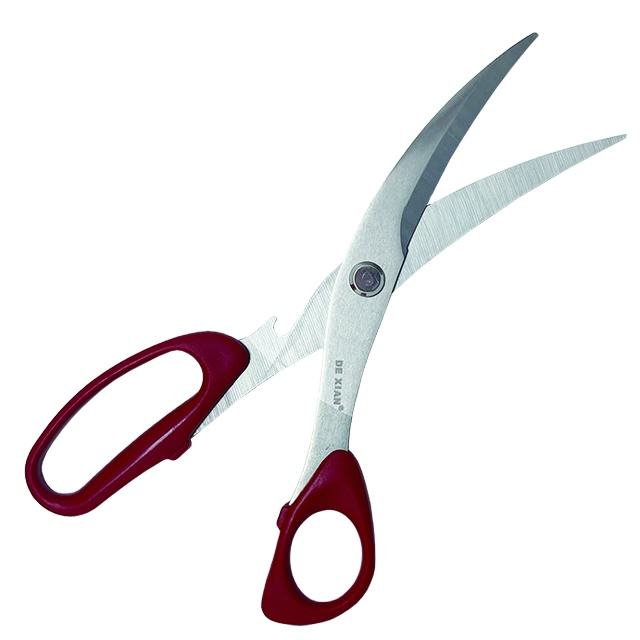 Heavy Duty Kitchen Scissors Curved Stainless Steel Blade BBQ Shears Wholesale
