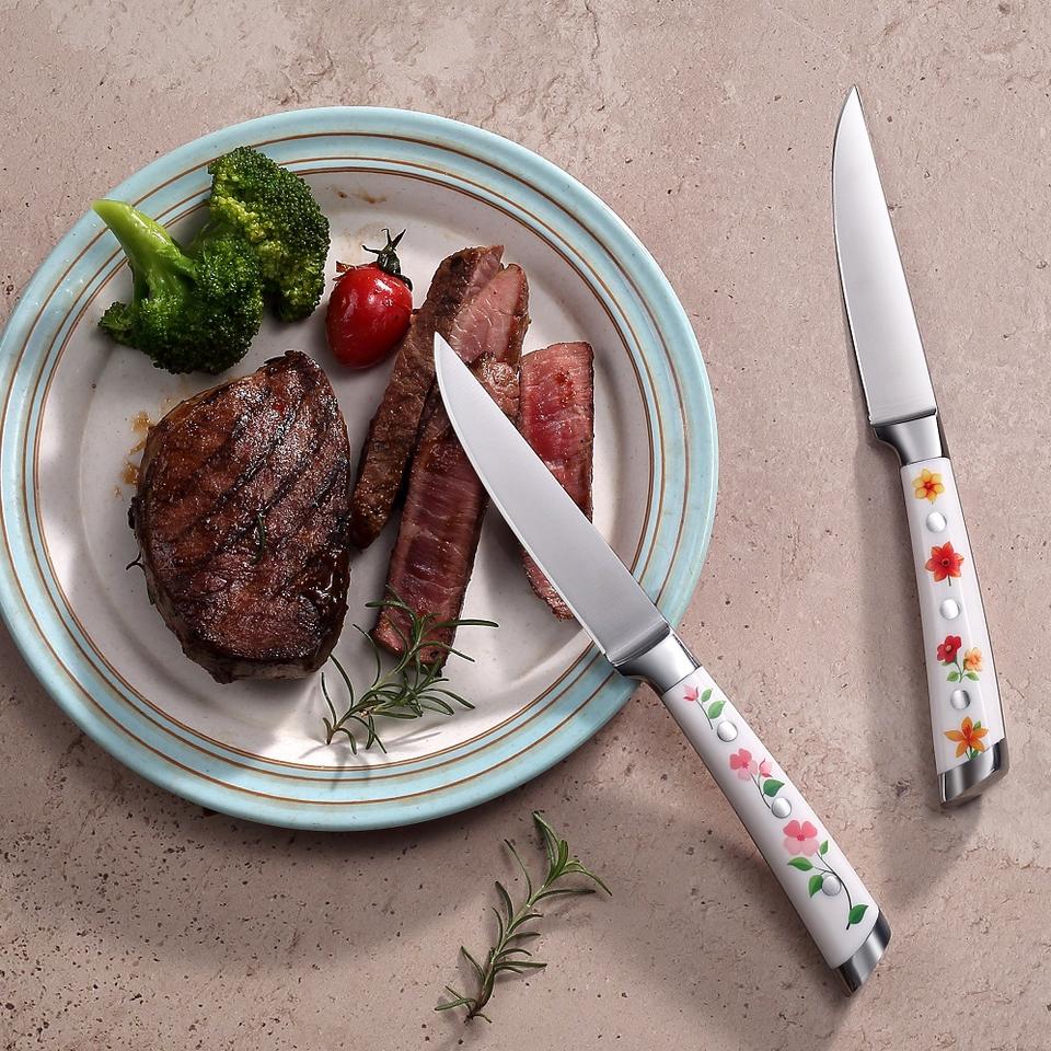 Premium Custom Stainless Steel Steak Knife with Sharp ABS Handle for Steakhouse & Hotel