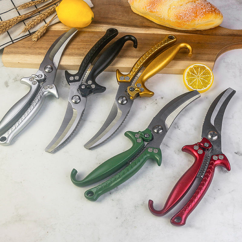 Stainless Steel Multifunctional Kitchen Scissors for Chicken Bone & Food Cutting