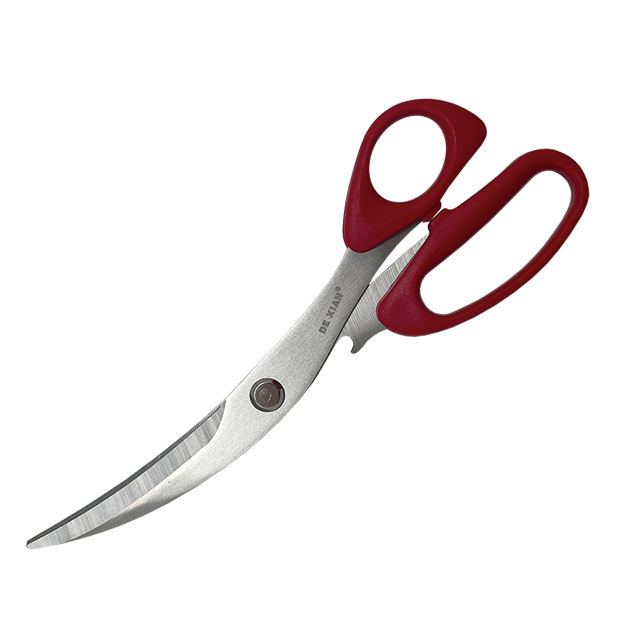 Heavy Duty Kitchen Scissors Curved Stainless Steel Blade BBQ Shears Wholesale