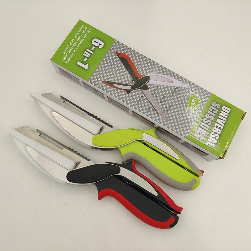 6-in-1 Multi-Functional Kitchen Scissors | Stainless Steel & Silicone Handle