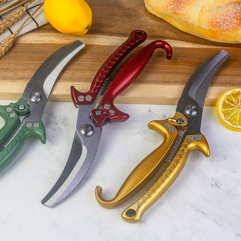 Stainless Steel Multifunctional Kitchen Scissors for Chicken Bone & Food Cutting