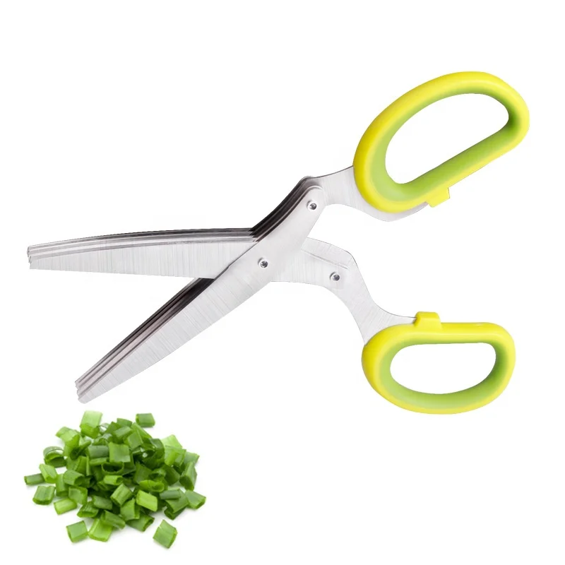 5-Blade Herb Scissors with Comb – Stainless Steel Kitchen Shears