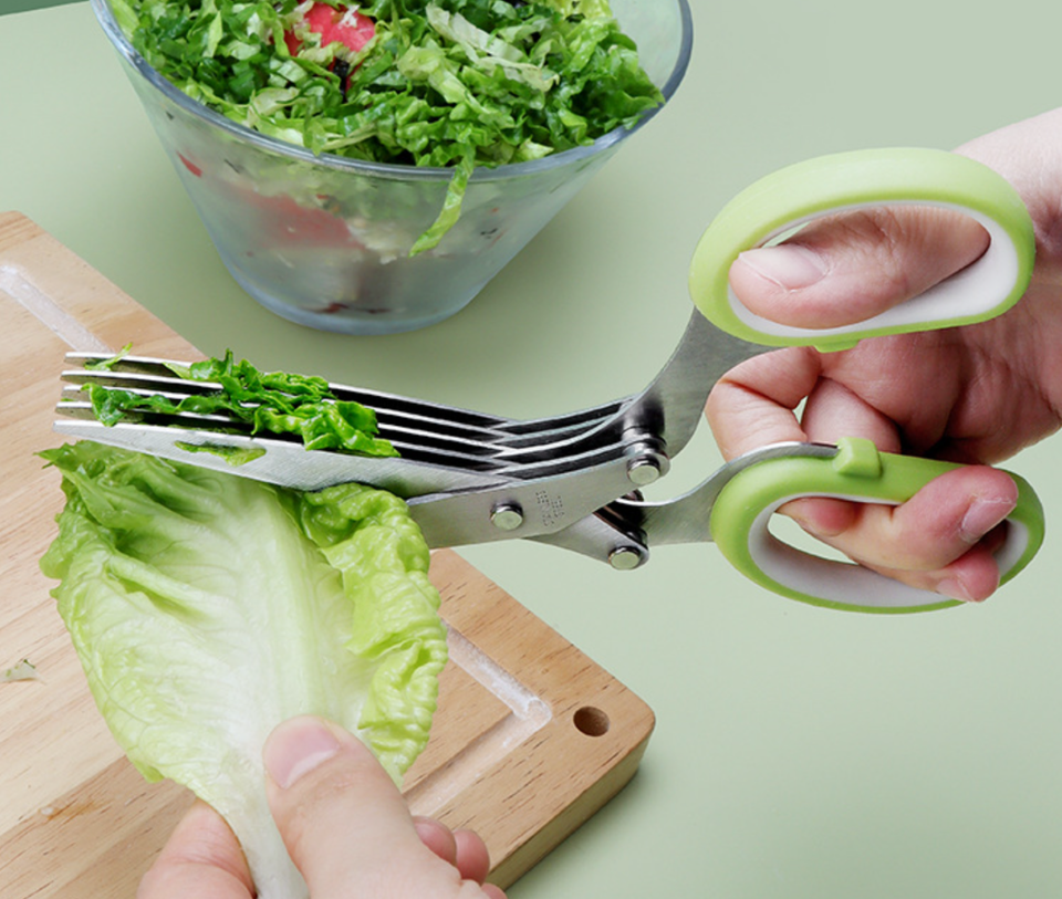 5-Blade Stainless Steel Herb Scissors | Detachable Multifunctional Kitchen Shears