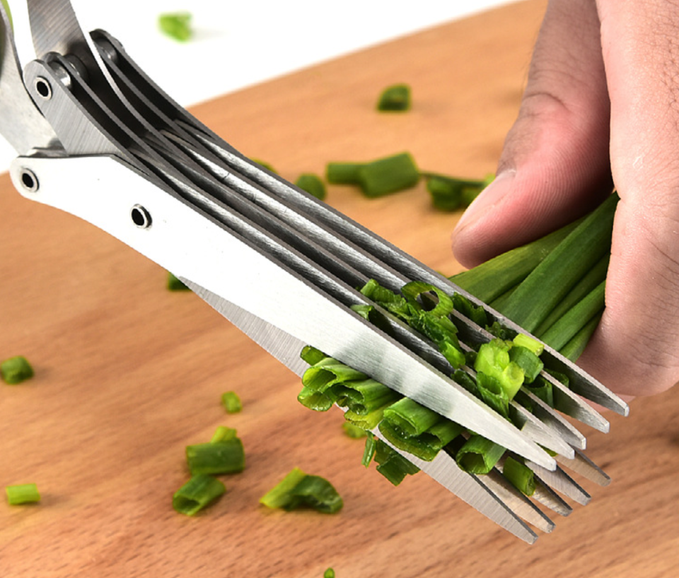 5-Blade Stainless Steel Herb Scissors | Detachable Multifunctional Kitchen Shears