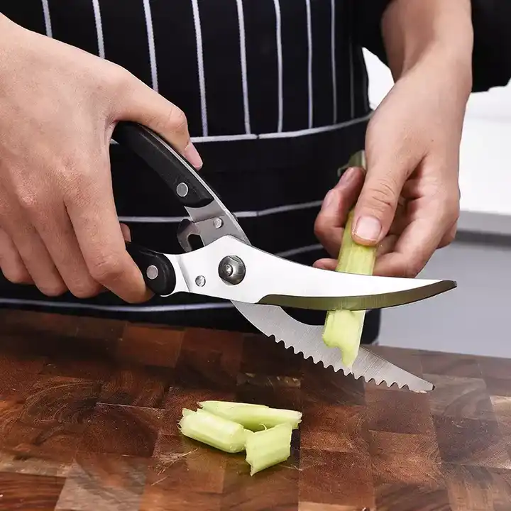 Multifunction Stainless Steel Kitchen Scissors with TOM Handle - Poultry Shears for Home Kitchens