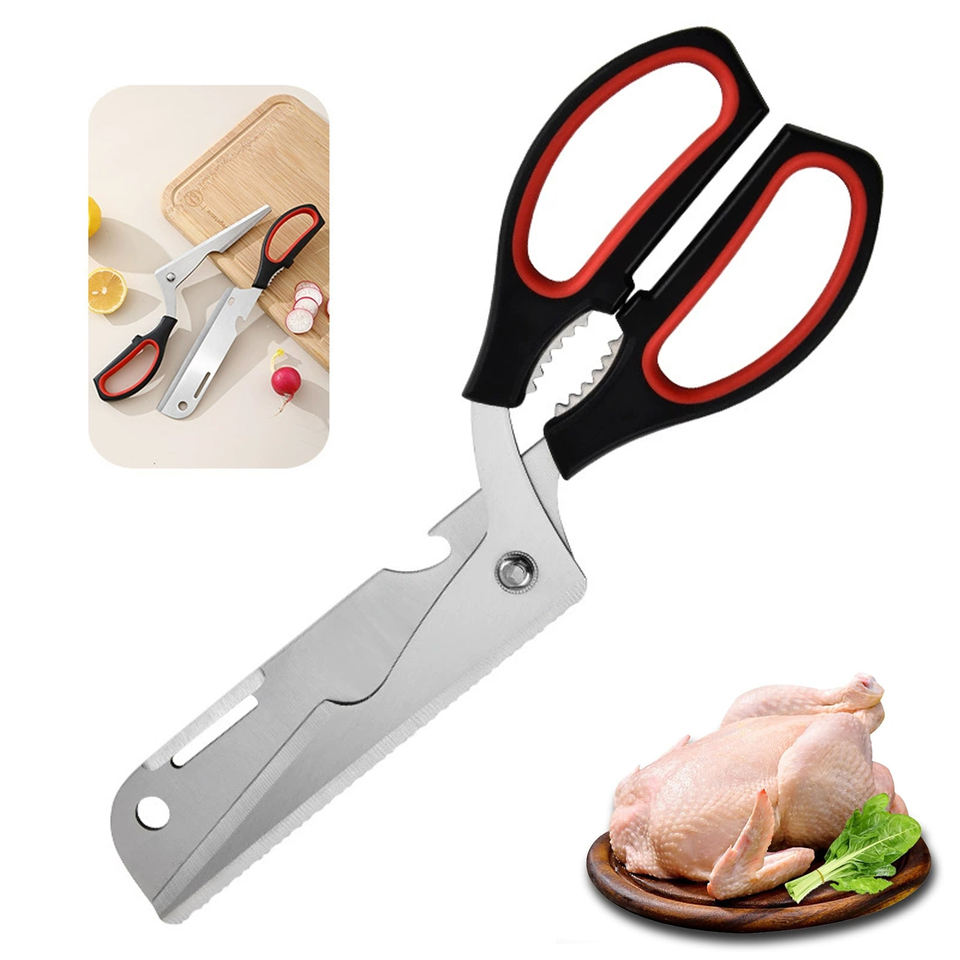 Multipurpose Detachable Kitchen Scissors Stainless Steel Poultry Shears for BBQ & Kebab