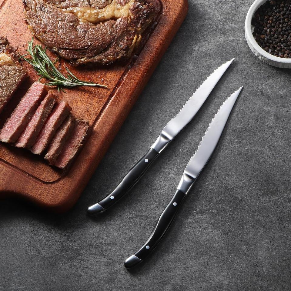 6-Piece Steak Knife Set | G10 Handle & Leather Sheath | Custom Logo