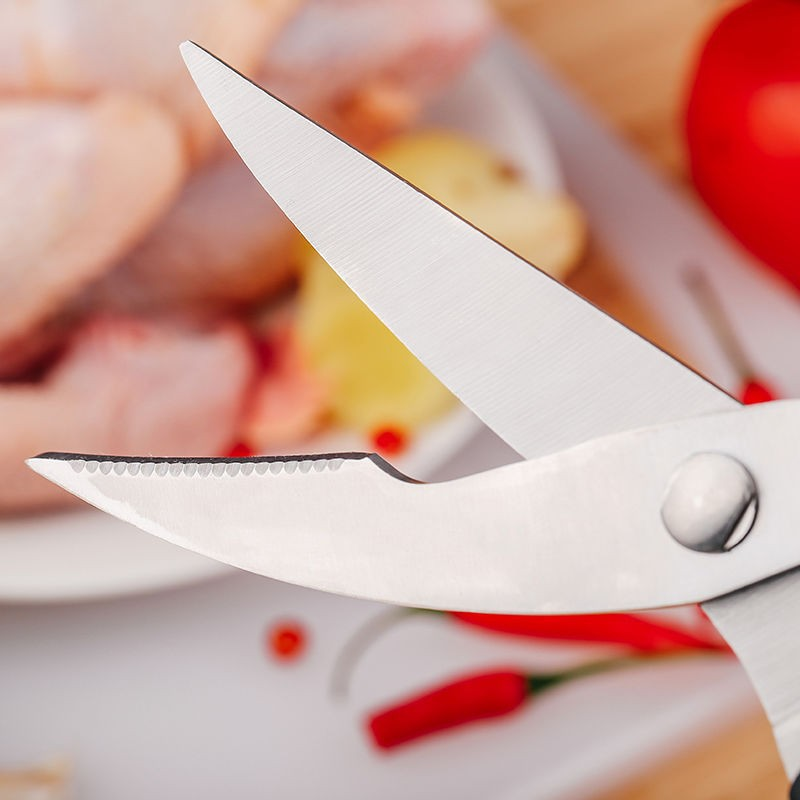 Multifunction Stainless Steel Kitchen Scissors with TOM Handle - Poultry Shears for Home Kitchens