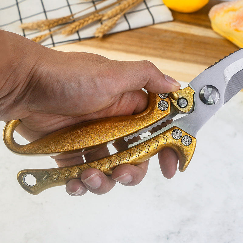 Stainless Steel Multifunctional Kitchen Scissors for Chicken Bone & Food Cutting