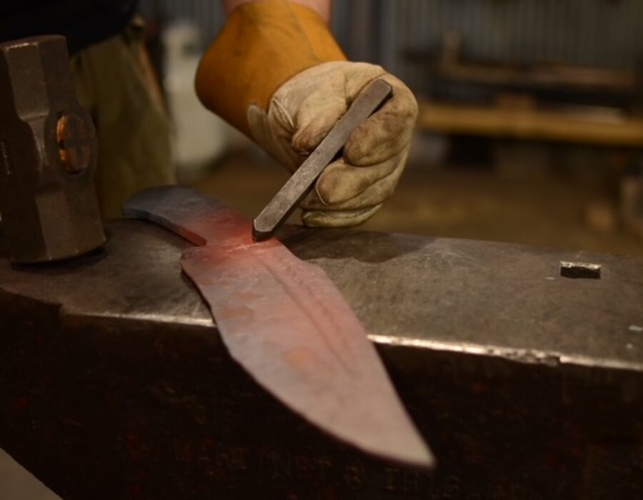 Forging and stamping kitchen knife blanks